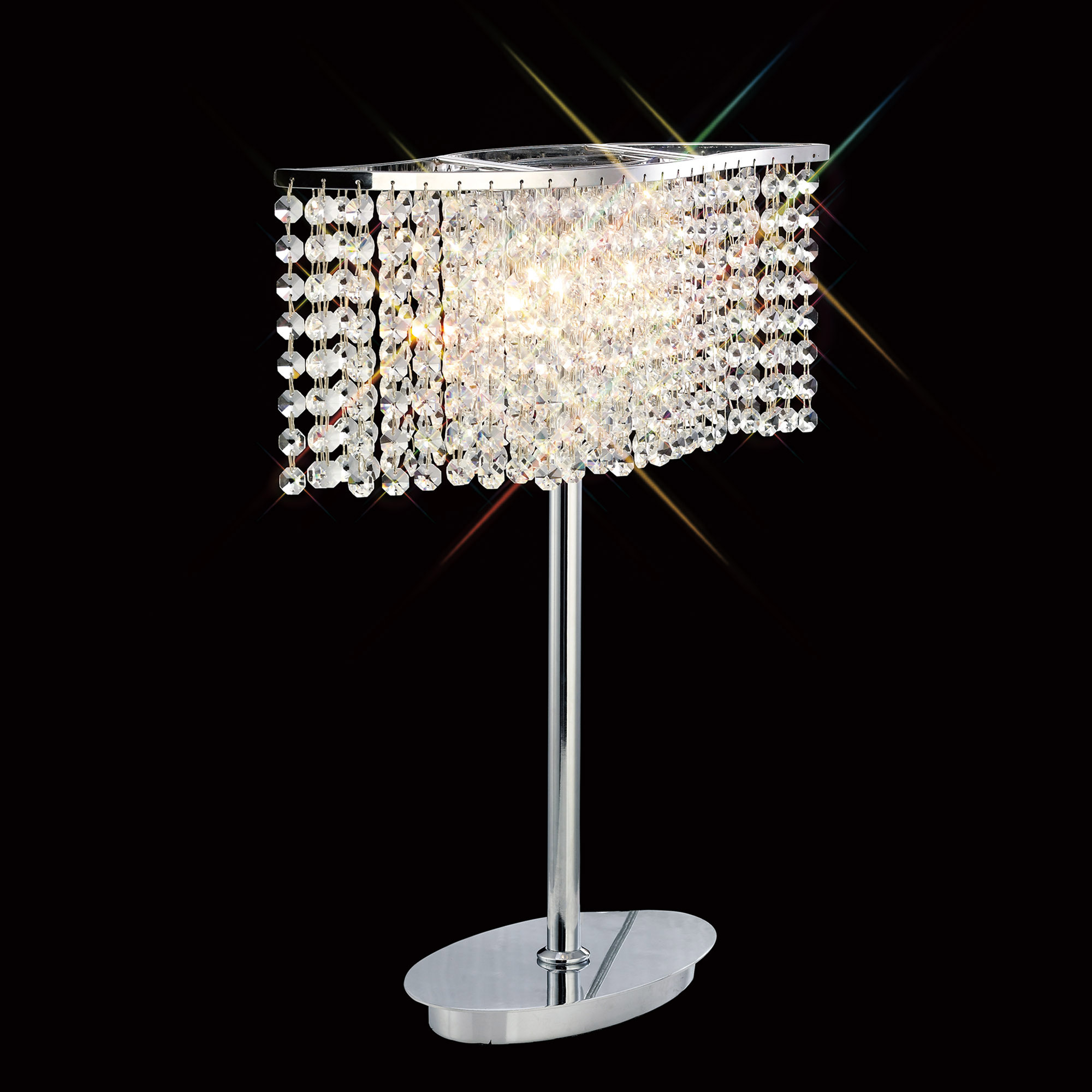 IL30575  Fabio Crystal 47cm 2 Light Table Lamp